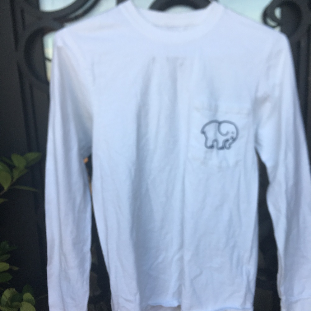 Ivory Ella White Long Sleeve T. Size S. Logo